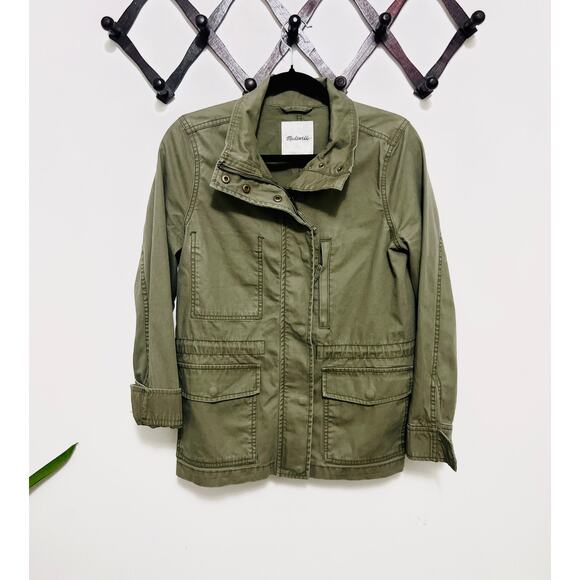 Madewell Oversized Cargo Utility Jacket, Green - Picture 1 of 9